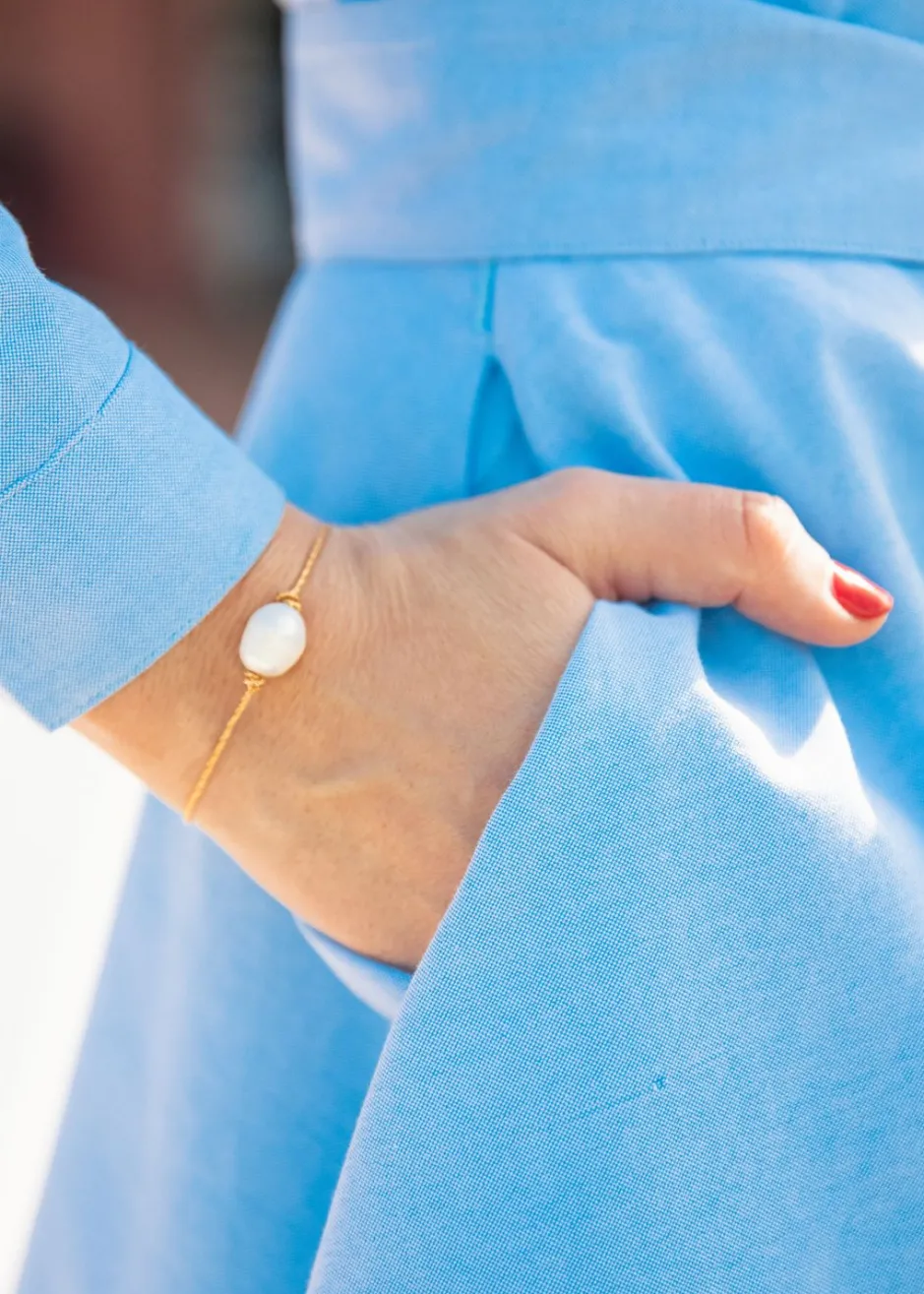 Bracelets And Bangles^Kiel James Patrick Golden Tide Pearl Knot Bracelet