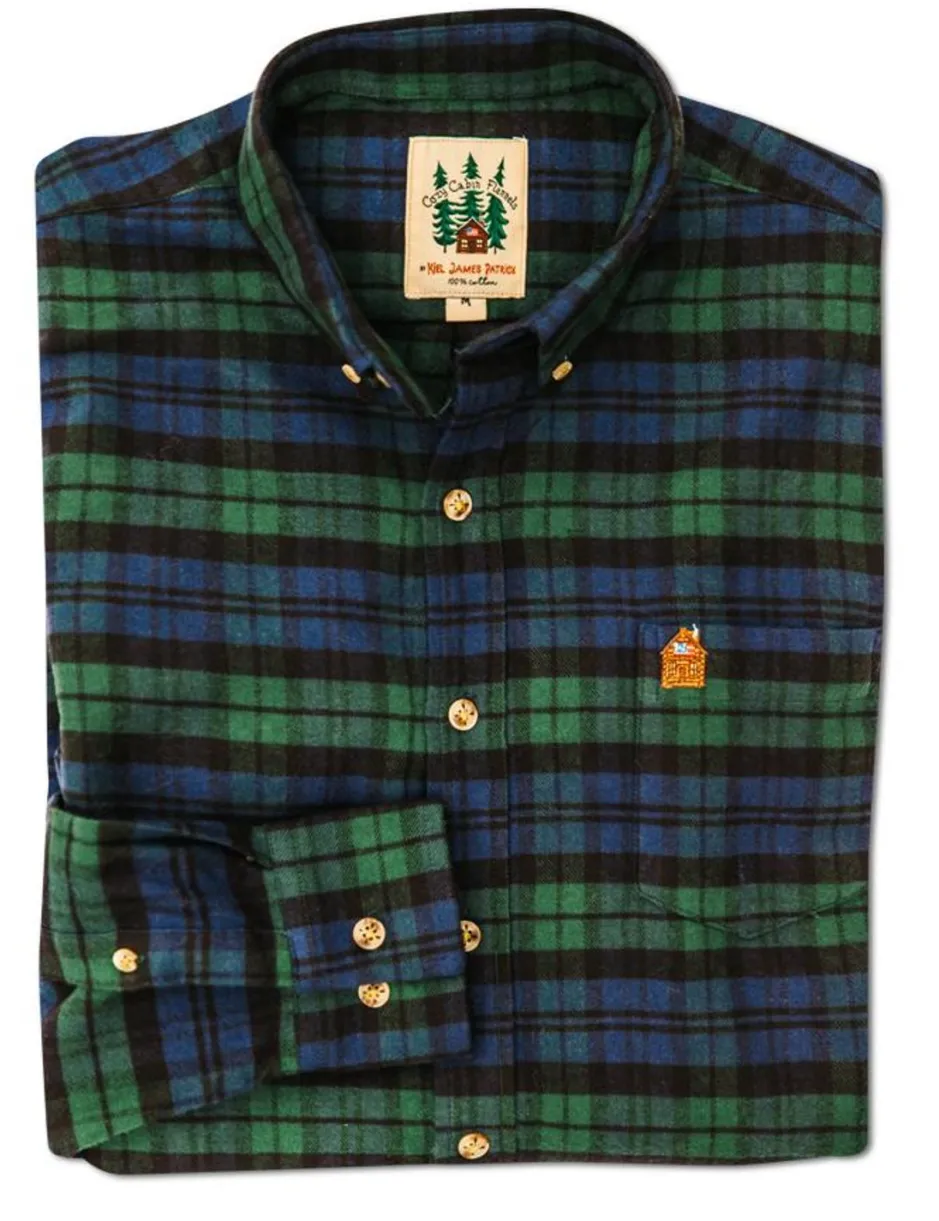 Shirts^Kiel James Patrick Grandad'S Plaid Flannel Shirt - Men'S