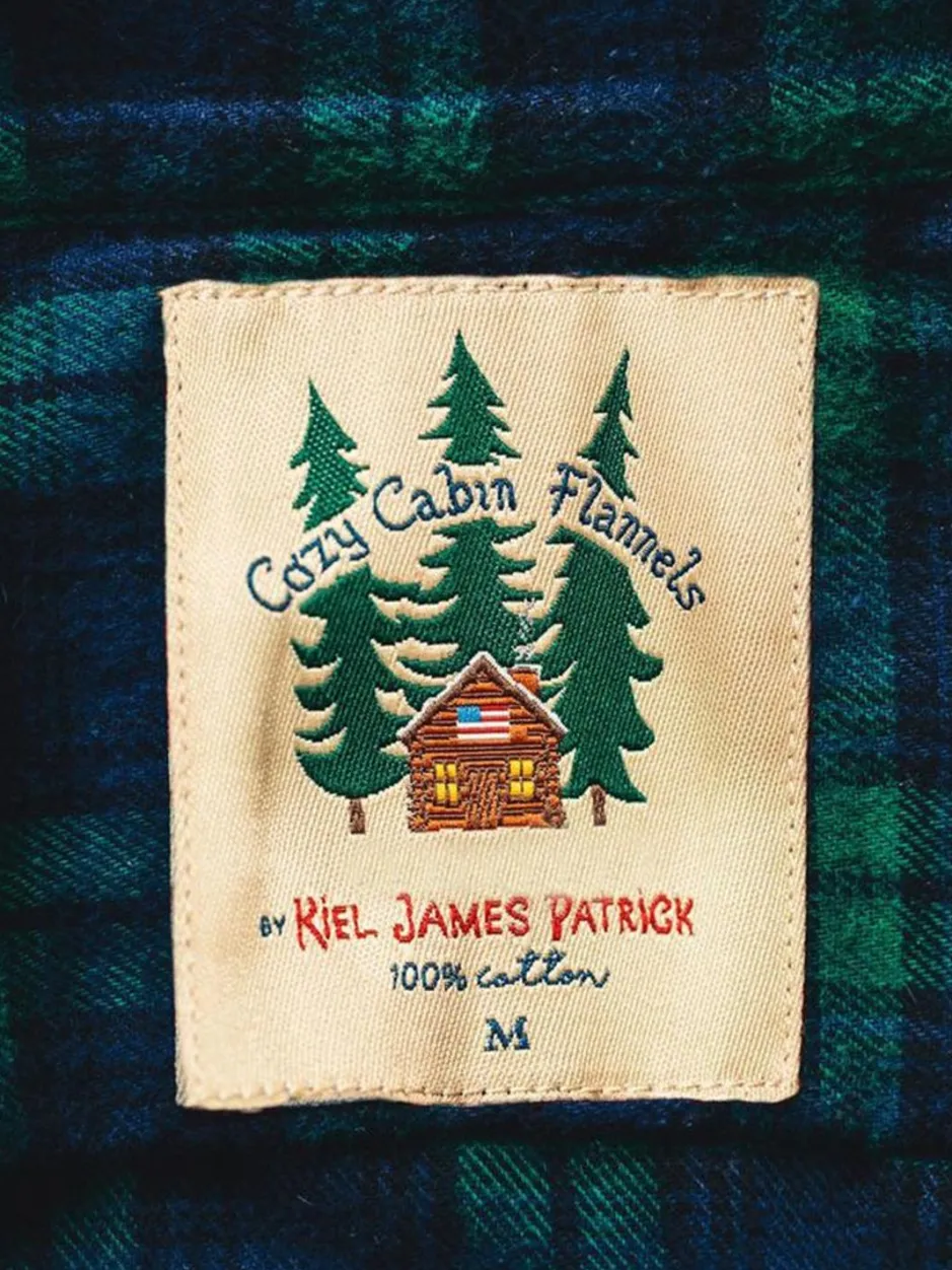 Shirts^Kiel James Patrick Grandad'S Plaid Flannel Shirt - Men'S