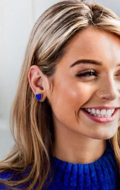 Earrings^Kiel James Patrick Heart Of The Sea Earrings - Cobalt