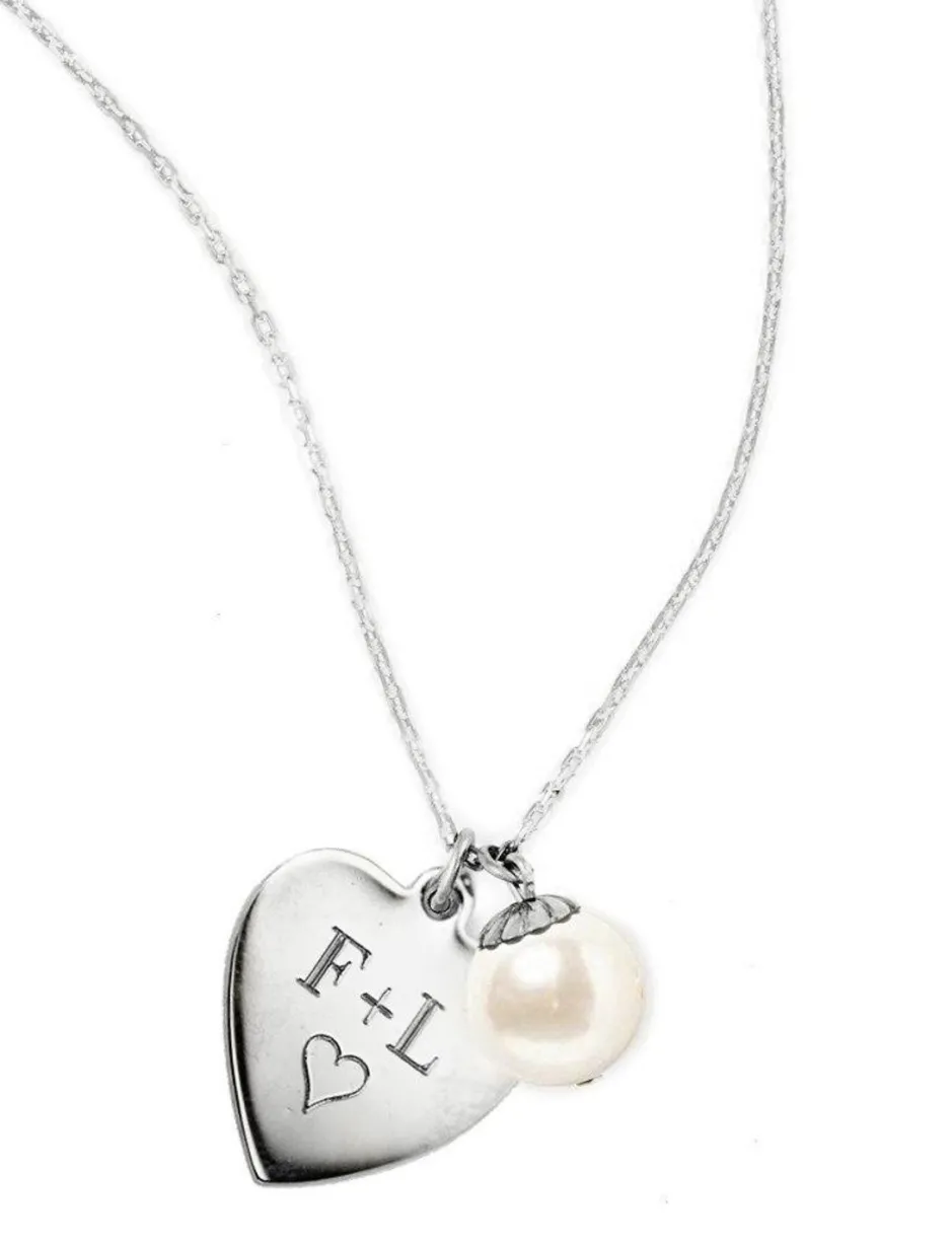 Necklaces^Kiel James Patrick I Heart Pearls Mom-O-Gram (Sterling Silver)