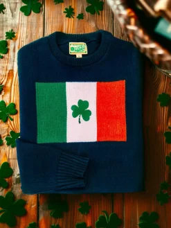 Sweaters^Kiel James Patrick Irish Shamrock Flag Sweater