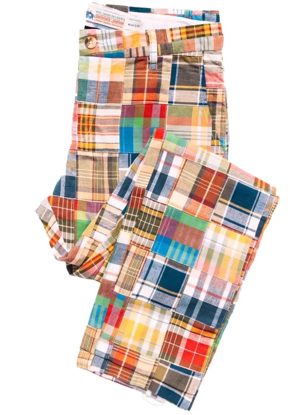 Pants^Kiel James Patrick Montauk Patchwork Madras Pants