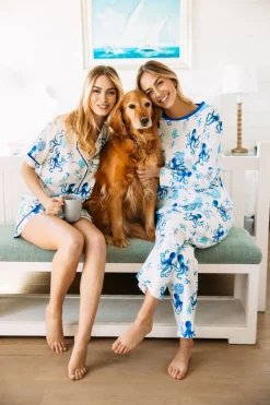 Pajamas^Kiel James Patrick Octopus Garden Drawstring Shorts Pajama Set