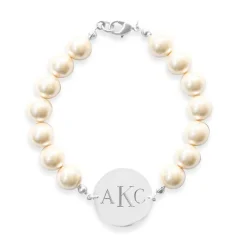 Monogrammed Jewelry^Kiel James Patrick Pearl Monogram Bracelet