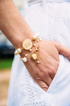 Monogrammed Jewelry^Kiel James Patrick Pearl Monogram Bracelet