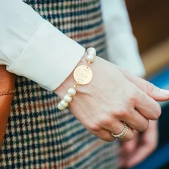 Monogrammed Jewelry^Kiel James Patrick Pearl Monogram Bracelet