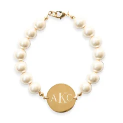 Monogrammed Jewelry^Kiel James Patrick Pearl Monogram Bracelet