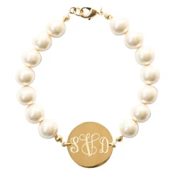 Bracelets And Bangles^Kiel James Patrick Pearl Monogram Bracelet
