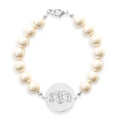 Bracelets And Bangles^Kiel James Patrick Pearl Monogram Bracelet