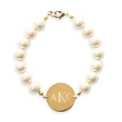 Class Of 2024^Kiel James Patrick Pearl Monogram Bracelet--Class Of 2024