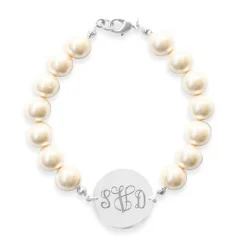 Class Of 2024^Kiel James Patrick Pearl Monogram Bracelet--Class Of 2024