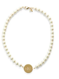 Monogrammed Jewelry^Kiel James Patrick Pearl Monogram Necklace