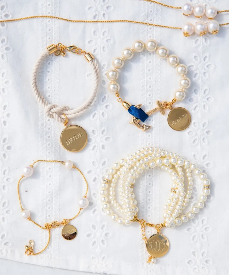 Wedding Gifts For Her^Kiel James Patrick Pearl Monogram Wedding Bracelet