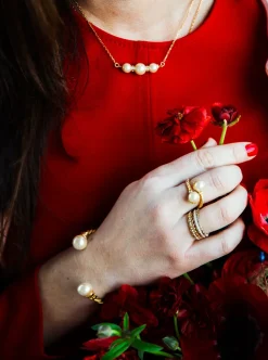 Rings^Kiel James Patrick Scalloped Ring - Pearl