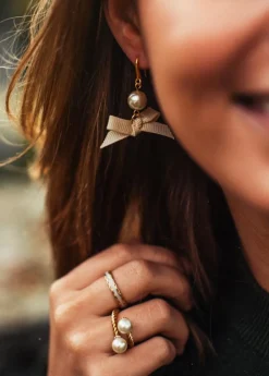 Rings^Kiel James Patrick Scalloped Ring - Pearl