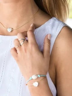 Rope Bracelets^Kiel James Patrick Sea Foam Pearl Knot