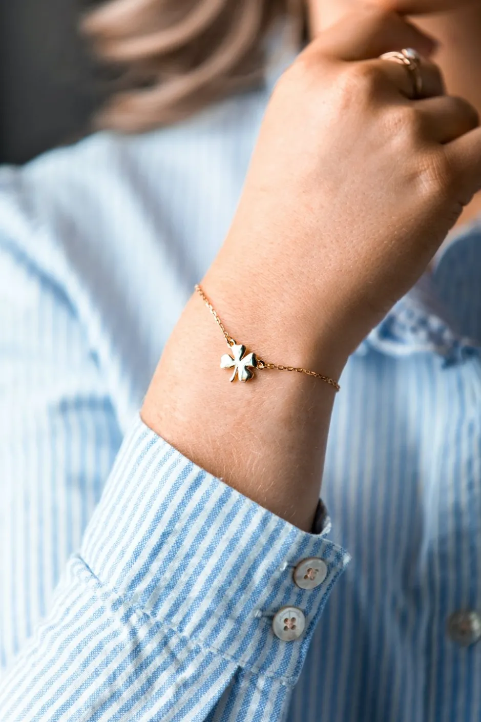 Bracelets And Bangles^Kiel James Patrick The Gold Four Leaf Clover Bracelet