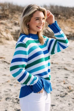 Sweaters^Kiel James Patrick The Ocean Lagoon Striped Sweater